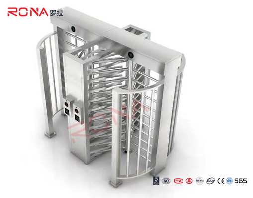 acheter Système de stationnement pour piétons à double canal à hauteur complète Porte tournante en acier inoxydable 304# online manufacture