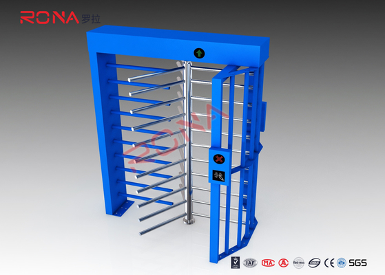 Le lecteur de cartes de RFID Full Height Turnstile relèvent les empreintes digitales de la porte de tourniquet de sécurité d'acier inoxydable
