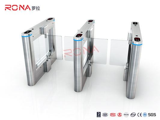 Contrôle d' accès des piétons Sécurité tournevis de porte pivotante avec bras en verre / acrylique