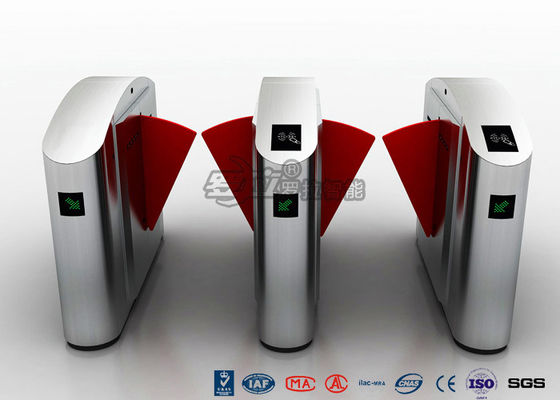 Contrôle d'accès piétonnier de porte de barrière d'aileron optique de sécurité pour l'entrée d'immeuble de bureaux