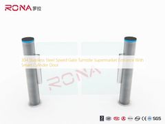 Entrée de supermarché de tourniquet de créneau de vitesse de l'acier inoxydable 304 avec la porte futée de cylindre