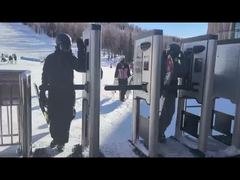 Présentation du tourniquet pleine hauteur avec lecteur de carte RFID, empreinte digitale, en acier inoxydable