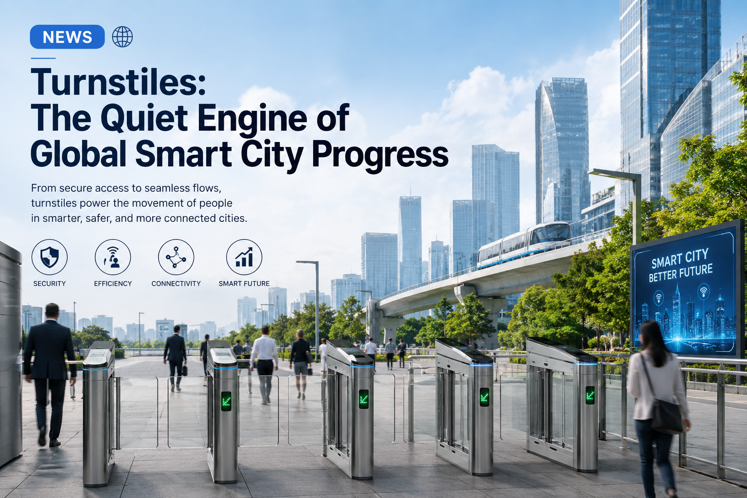 Derniers blogs de l'entreprise sur L'industrie des tourniquets stimule le développement mondial des villes intelligentes et un contrôle d'accès plus sûr et plus intelligent