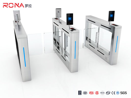 Lecteur de cartes de reconnaissance des visages Swing Gate Turnstile avec le moteur DC24 sans brosse 6 paires de capteur