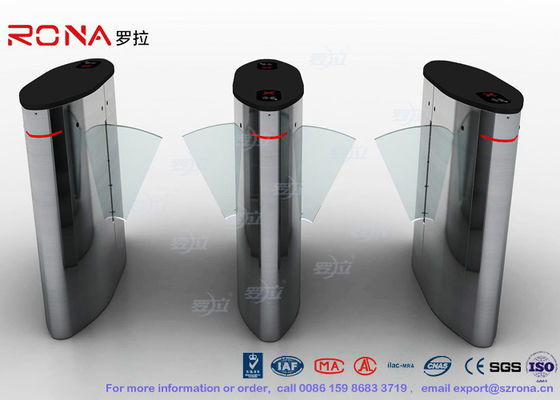 Porte de barrière d'oscillation d'acier inoxydable de tourniquets de taille d'aile automatique de barrière de porte de barrière d'aileron demi pour des bureaux