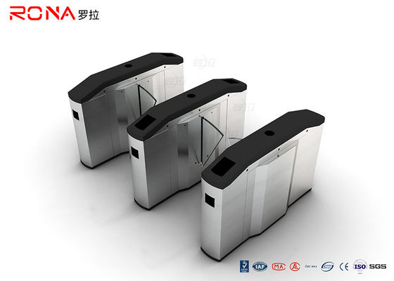 Acier inoxydable du piéton RS232 304 automatiques à mi-corps de porte de barrière d'aileron